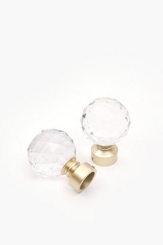 2 Pack Acrylic Finials, 25mm