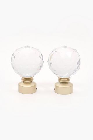 2 Pack Acrylic Finials, 25mm