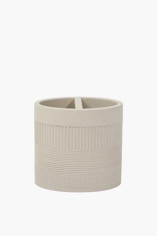 Polyresin Textured Toothbrush Holder