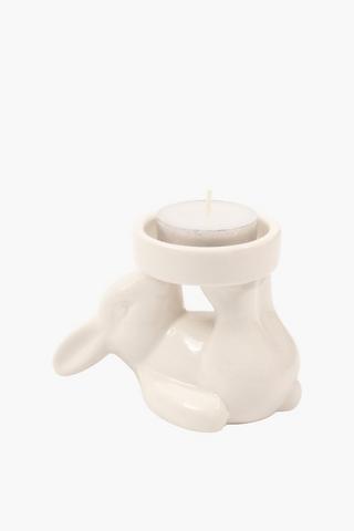 Lying Bunny Tealight Holder, 11x7cm