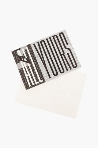 Teslin Typography A6 Card