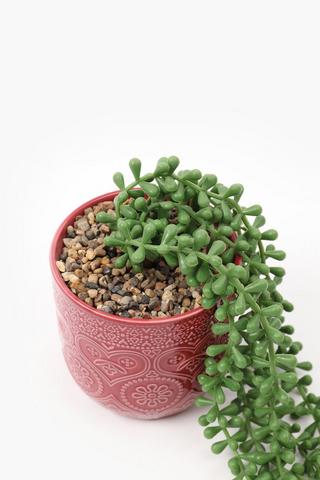 Embossed Pot Berry Heart Trail, 11x11cm
