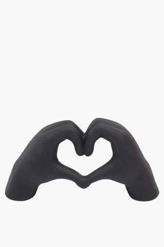 Heart Hands Decorative Sculpture, 14x26cm