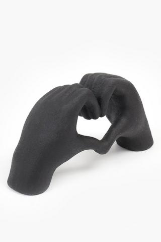 Heart Hands Decorative Sculpture, 14x26cm
