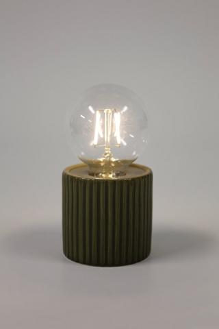 Ceramic Fluted Lampset, 8x16cm