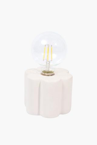 Ceramic Scallop Lampset, 8x16cm