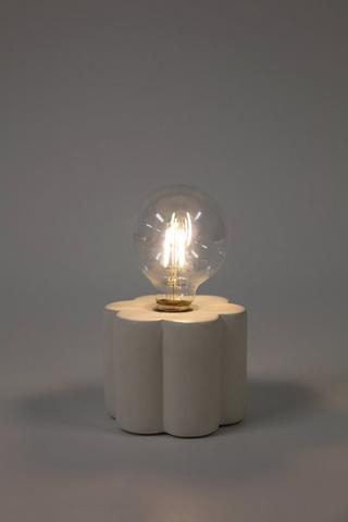 Ceramic Scallop Lampset, 8x16cm