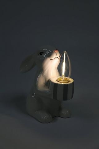Novelty Bunny Stripe Lamp, 15x17cm