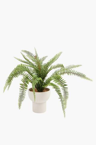 Fern In Speckle Bowl, 15x45cm