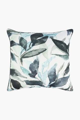 Printed Porter Leaf Feather Filled Scatter Cushion, 60x60cm