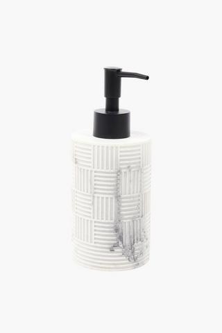 Polyresin Textured Marble Soap Dispenser