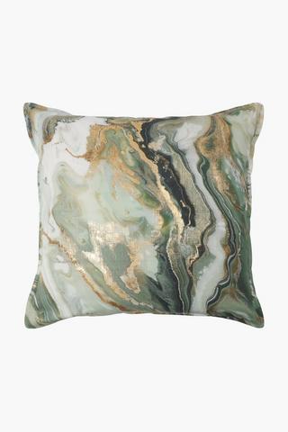 Premium Printed Mayne Marble Abstract Feather Scatter Cushion, 60x60cm