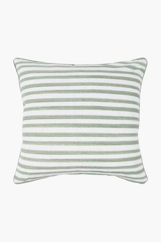Premium Printed Stripe Feather Scatter Cushion, 60x60cm