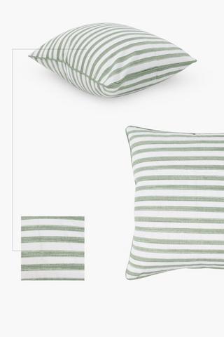 Premium Printed Stripe Feather Scatter Cushion, 60x60cm