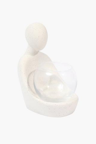 Statue Ceramic Tealight Holder, 15x20cm