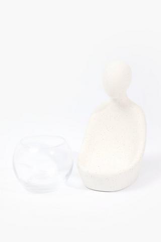 Statue Ceramic Tealight Holder, 15x20cm