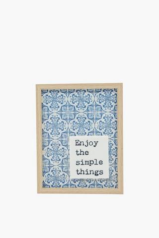 Delft Script Decor Sign, 23x30cm