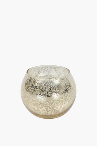 Mercury Glass Tealight Holder, 10x10cm