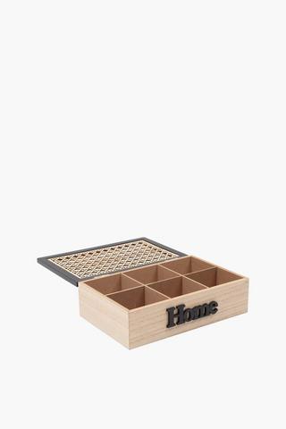 Rattan Jewelry Box, 24x7cm