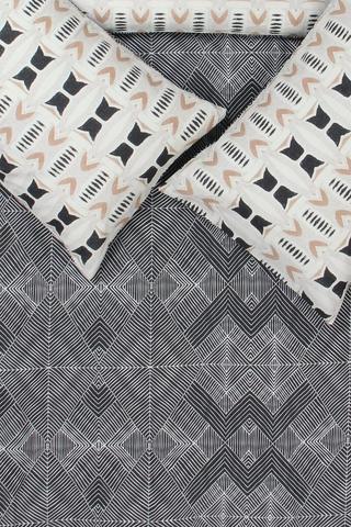 Polycotton Elko Rustic Geometric Duvet Cover Set
