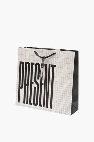 Teslin Typography Gift Bag Medium