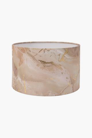 Luxe Marble Drum Lampshade, 31x20cm