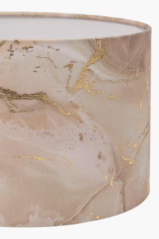 Luxe Marble Drum Lampshade, 31x20cm