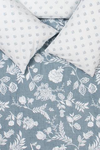 Winter Premium Cotton Savona Floral Reversible Duvet Cover Set
