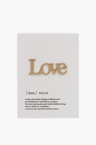 Love Script Wooden Sign, 13x18cm