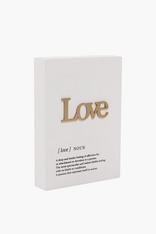 Love Script Wooden Sign, 13x18cm