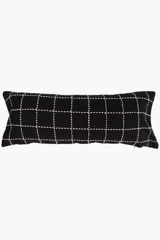 Textured Checkered Scatter Cushion, 30x80cm