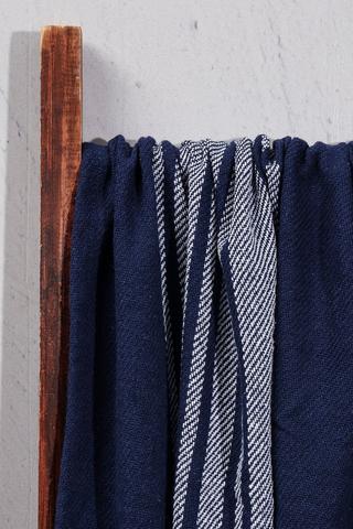 Polycotton Stripe Throw, 140x180cm