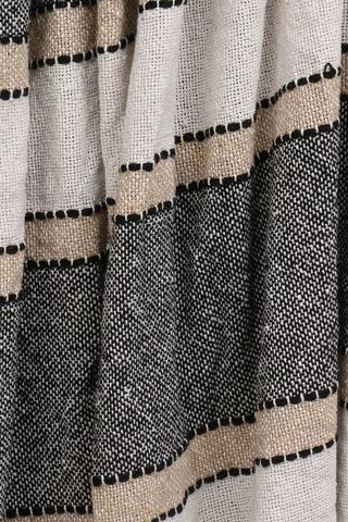 Polycotton Textured Stripe Throw, 125x150cm