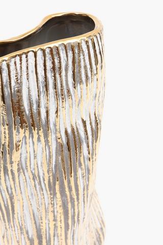Dimple Etched Ceramic Vase