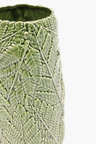 Embossed Leaf Bottle Vase