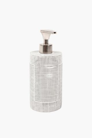 Stripe Polyresin Soap Dispenser