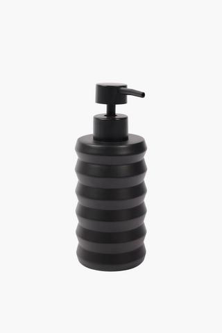 Ribbed Polyresin Soap Dispenser