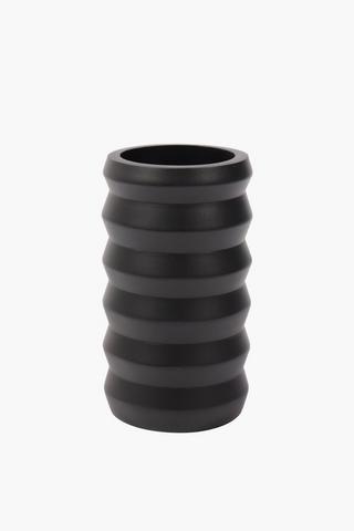 Ribbed Polyresin Ribbed Bath Tumbler