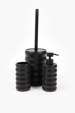 Ribbed Polyresin Ribbed Bath Tumbler