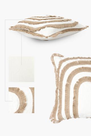 Premium Textured Rainbow Feather Scatter Cushion, 60x60cm