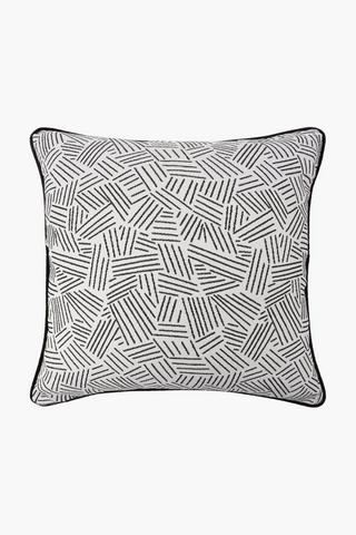 Printed Jacquard Anders Line U And G Feather Scatter Cushion, 60x60cm