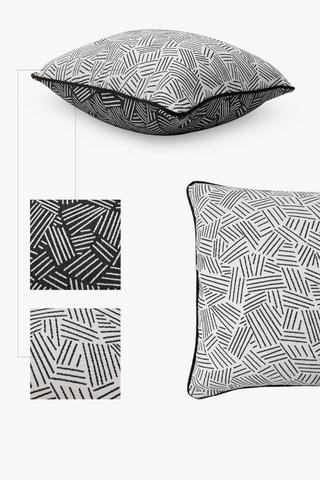 Printed Jacquard Anders Line U And G Feather Scatter Cushion, 60x60cm