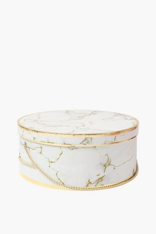 Marble Round Hat Box Large