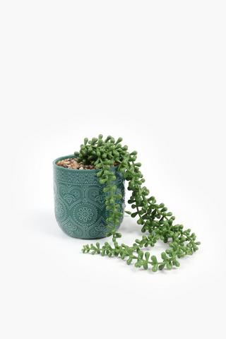 Embossed Pot Berry Heart Trail, 11x11cm