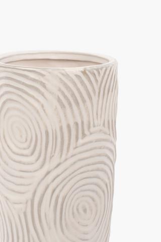Embossed Swirl Vase, 13x23cm