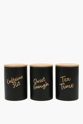 Set Of 3 Good Vibes Canisters