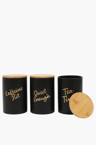 Set Of 3 Good Vibes Canisters