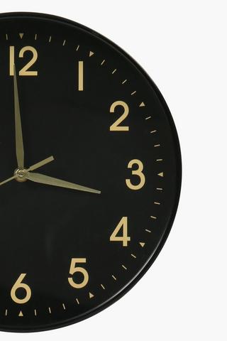 Classic Plastic Clock, 30cm