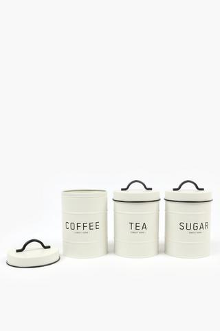 Set Of 3 Victoria Metal Canisters