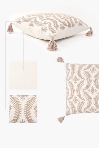 Premium Textured Stratford Fern Feather Scatter Cushion, 60x60cm
